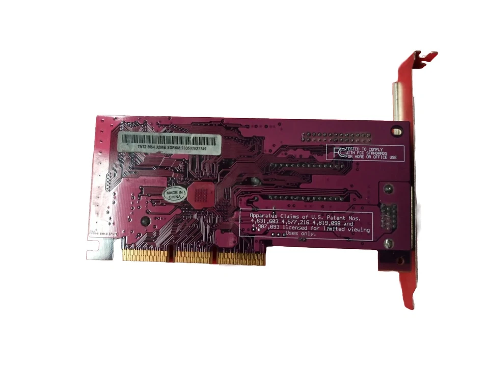 SCHEDA VIDEO NVIDIA TNT2 M64 32MB SDRAM SLOT AGP VINTAGE USCITE VIDEO 1X VGA - Immagine 2 di 3