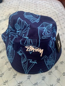 stussy bucket hat blue