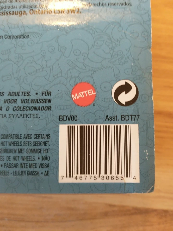 Hot Wheels Retro Entertainment THE SIMPSONS THE HOMER Real Riders BDV00 2014 NEW - Image 3 of 3