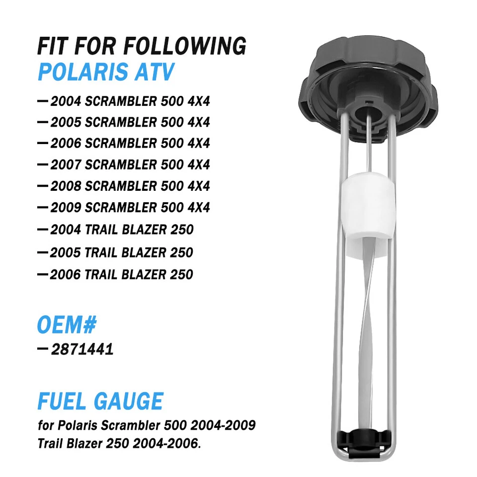 Medidor de combustible de gas para Polaris Scrambler 500 2004-2009 Trail Blazer 250 2004-2006 Foto 2 de 4