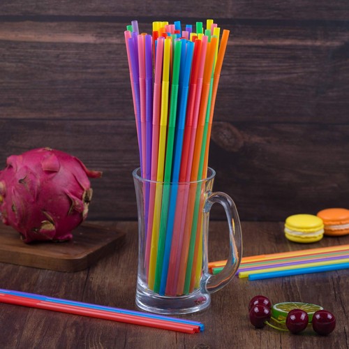 300 Pcs Colorful Flexible Plastic Straws, BPA-Free Disposable Bendy Straws, 10.2 - Picture 2 of 8