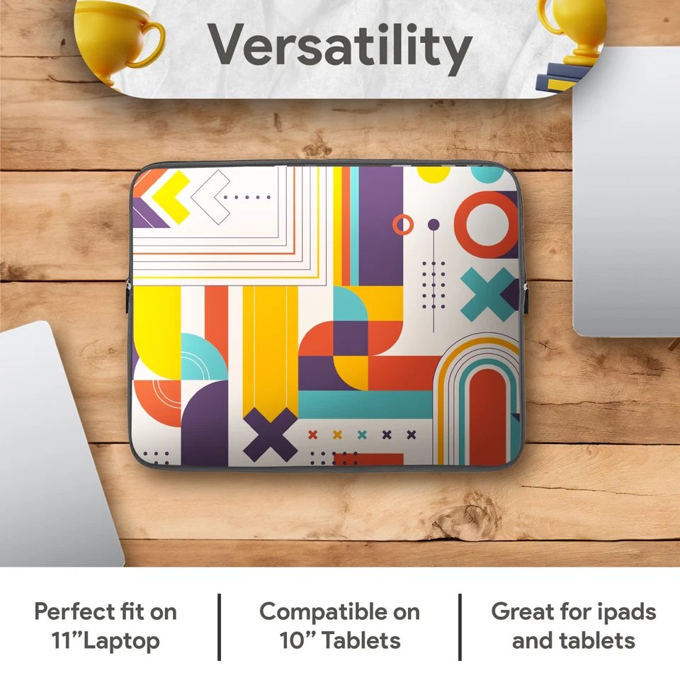 PERSONALISED Tablet Laptop Sleeve Case Bag Custom Design Photo Text Gift 10/11" - Image 3 of 4