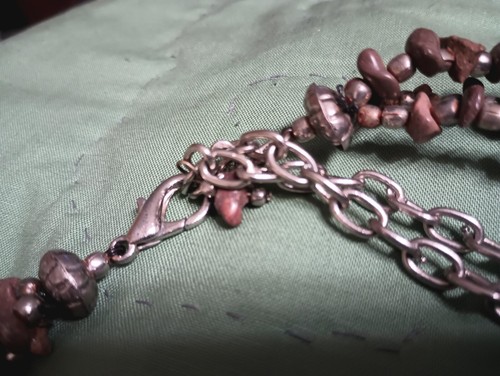 Vintage designer chain BELT tortoise gems Cara NY boho Gypsy Indy beaded hippie - Picture 9 of 12