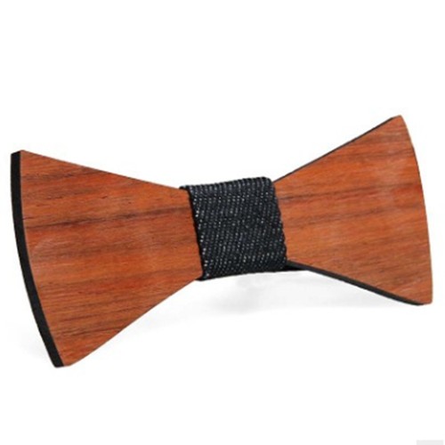 Men Fashion Handmade Wooden Bow Tie Novelty Wedding Wood Tuxed Bowtie Necktie - Picture 7 of 8