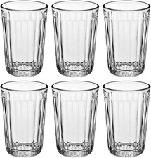 Russian Traditional Paneled Faceted/Granyoniy Hot Tea Glass, 8.5 oz (6)