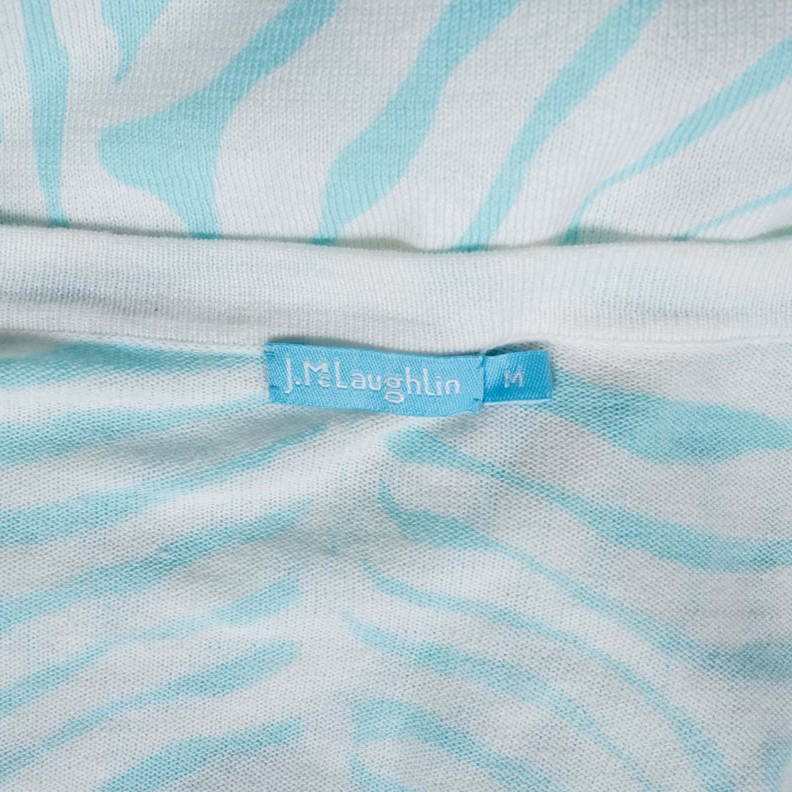J. McLaughlin Zebra Print Cardigan Light Blue Mod… - image 6