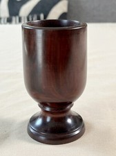 Vintage Hand Turned MAHOGANY Dark Wood Goblet / Cup