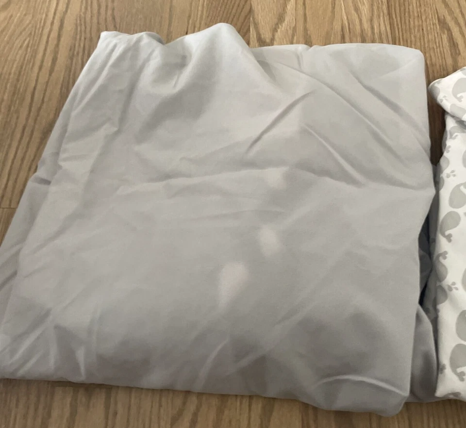 КОМПЛЕКТ ИЗ 2 ГОЛОВАСТИКОВ серый белый кит кроватка упаковка N играть резинке кроватки простыня - Изображение 3 из 4