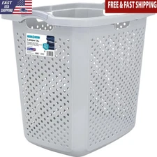 XL Plastic Laundry Basket Hamper 2.5 Bushel Durable Multi-Purpose Organizer New