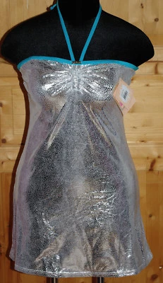 Soleil Sucré - Robe de bain, Motif python argenté et  turquoise T XL neuve - Photo 1/2