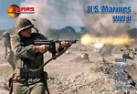 MARS 32044 WORLD WAR II U.S. MARINES- 12 FIGURES/ 8 POSES/ 2 GUNS (ECRU)