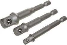 NEIKO Bit Adapter Drill Nut Driver Power Extension Bar 3pc Set 