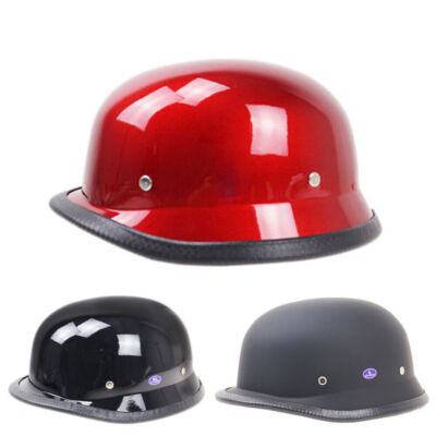 DOT Motorcycle Half Helmet German Style Scooter Chopper Street Bike Helmet
