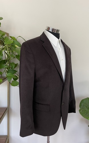Giacca cappotto sportivo Nautica uomo due bottoni marrone blazer pile misto poli 42R - Foto 3 di 10