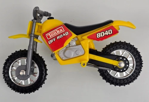 Tonka Off Road Vintage Dirt Bike 8040 Yellow Plastic