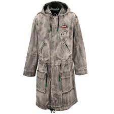 OFF-WHITE Virgil Abloh Gebleichte Denim Parka...