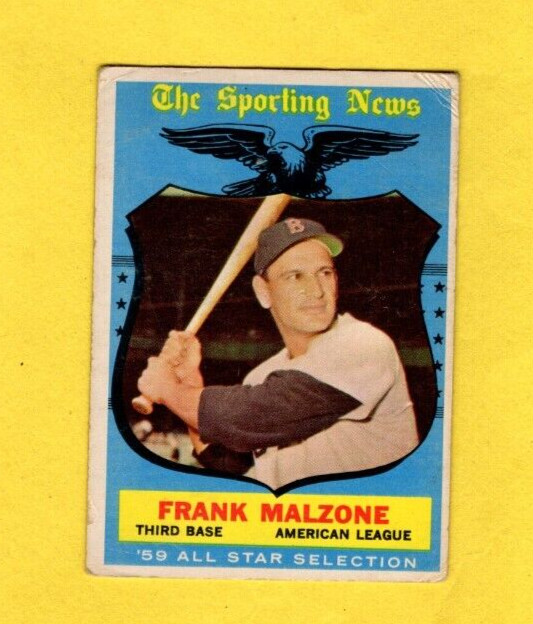1959 Topps Frank Malzone AL All Star #558 Boston Red Sox GOOD FREE SHIPPING