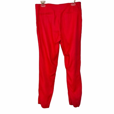 banana republic cigarette pants Banana Republic Mad Men Cigarette Pants Womens Size 10 Coral Color Side Zip