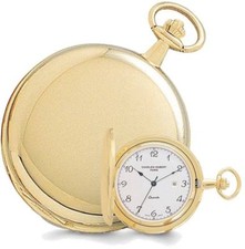 Charles Hubert Gold-Plated White Dial with Date Pocket Watch