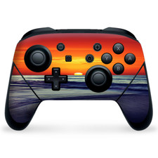 Nintendo Switch Pro Controller Skin Decal Vinyl Wrap - October Sunset on Beach