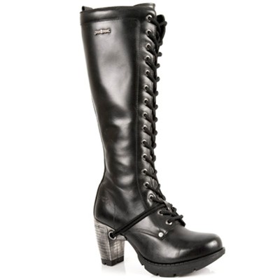 New Rock Boots Womens Punk Gothic Stiefel - Style TR005 S1 Schwarz - Damen