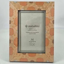 Natalini peach wooden Wood Picture Frame Photo  Made in Italy 4X6