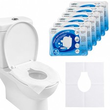 Toilet Seat Covers Disposable Flushable 60 Pack, XL 18x15 Inch 100 Biodegrad...