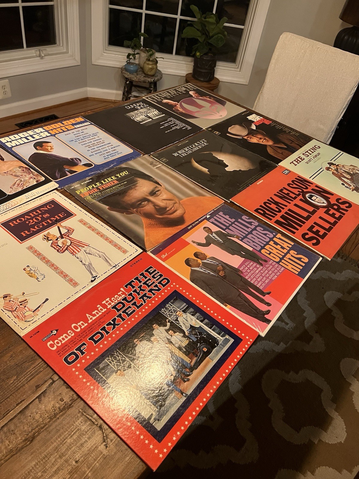 Lot of 12 Vintage Vinyl Various Country and Dixieland Music Please See Photos