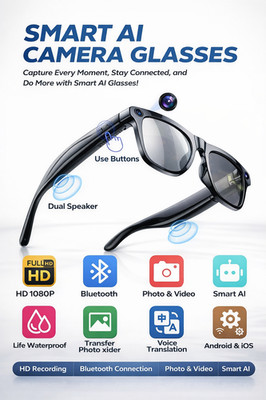 8K HDBrille SchwarzAI Funktion Chatfunktion 100MKamera Bluetooth Sprachsteuerung
