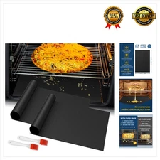 2 Pack Heavy Duty Oven Liners - Heat Resistant Teflon Sheets for Easy Cleaning