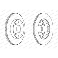 2X Bremsscheibe Ø234Mm Vorne BelüFtet FüR Daihatsu Sirion 1.0 1.3 4WD Cuore VII