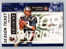 Tom Brady 2009 Playoff Contenders Season Ticket #59 New England Patriots
