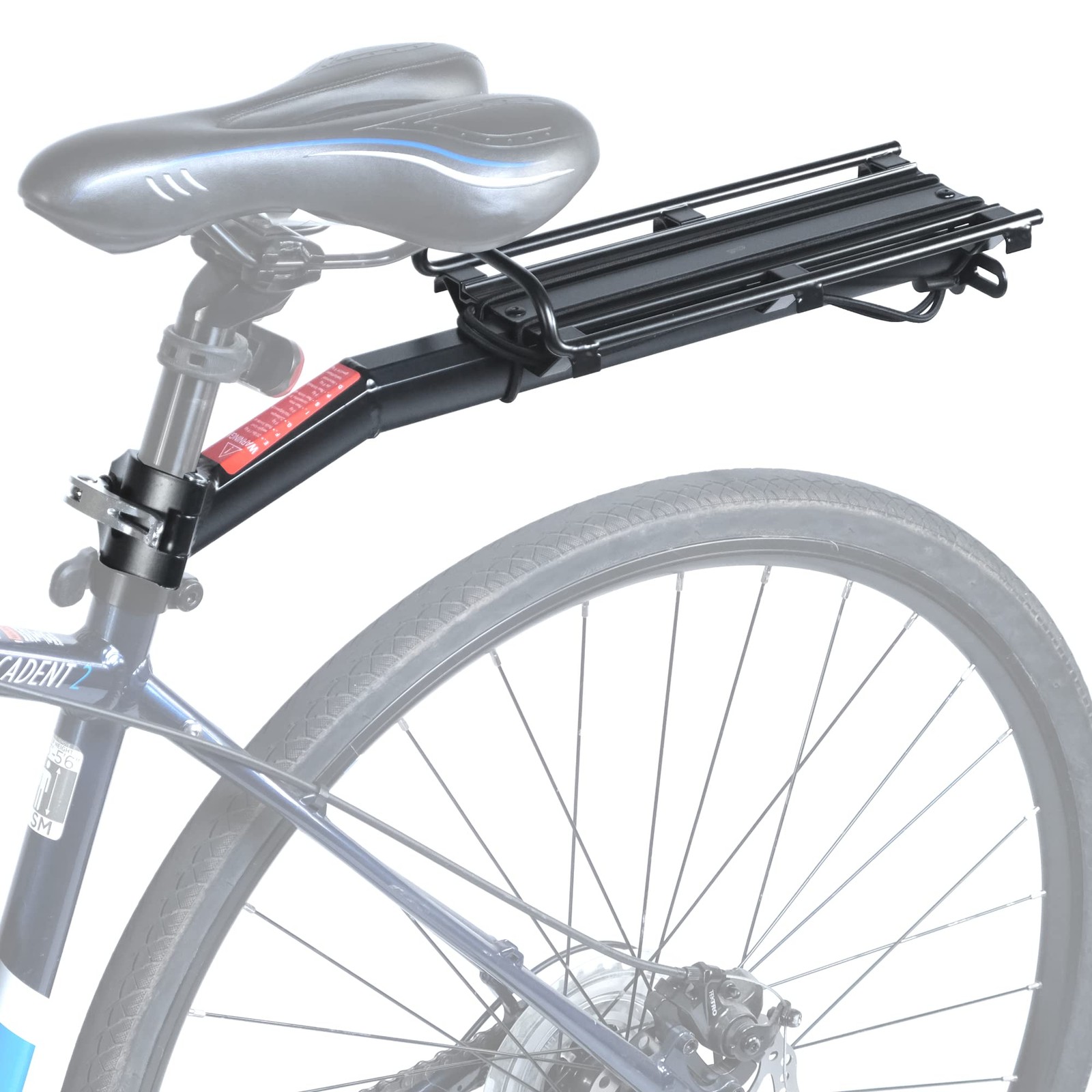 Heavy-Duty Bike Cargo Rack Seatpost Mounted 20 LBs Capacity Luggage Carrier