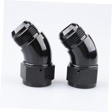 45 Degree -16 AN Male to Female Swivel Union Full 16AN-2PCS Black - 45 Degree