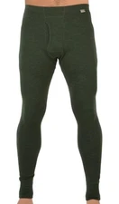 MERIWOOL Mens Base Layer 100% Merino Wool Thermal Pants Size XL Army Green 250g