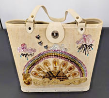 VTG Enid Collins Of Texas Purse Jeweled Bucket Tote 60s