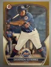 2023 Bowman Regular Gold New York Mets Daiverson Gutierrez 17/50 #BD127