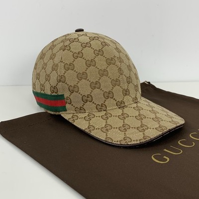 Gucci GG Monogram Web Stripe Canvas Baseball Cap Head Hat  display picture 1