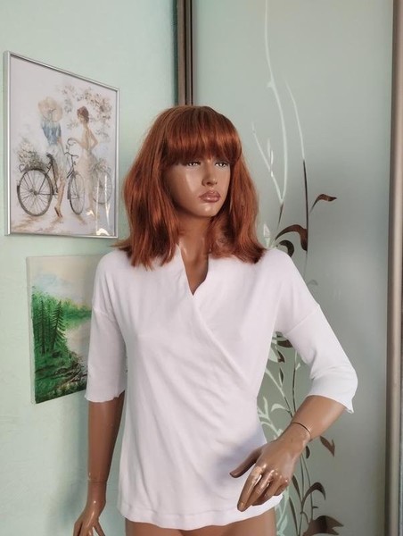 Women Marc Cain Shirt White Knit 36 / S / 44