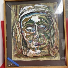 ABSTRACT IMPASTO EXPRESSIONISM POP ORIGINAL OIL PAINTING ART SIGNED PORTRAIT 96