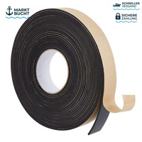 Schaumstoffstreifen Selbstklebend 30Mm X 3Mm Schwarz Dichtungsband 10M Rolle
