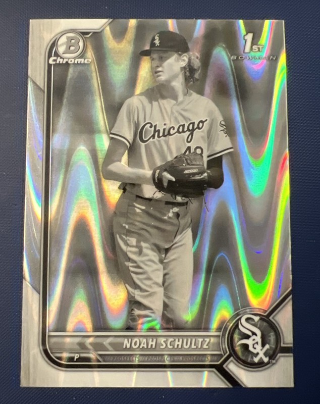 2022 Bowman Draft Noah Schultz Black & White RayWave Refractor #BDC-56 RC