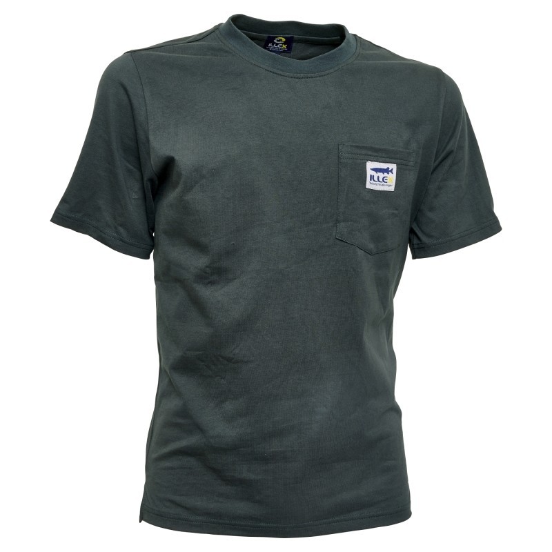 T-shirt Illex Wild Dog en coton noir style de pecheur