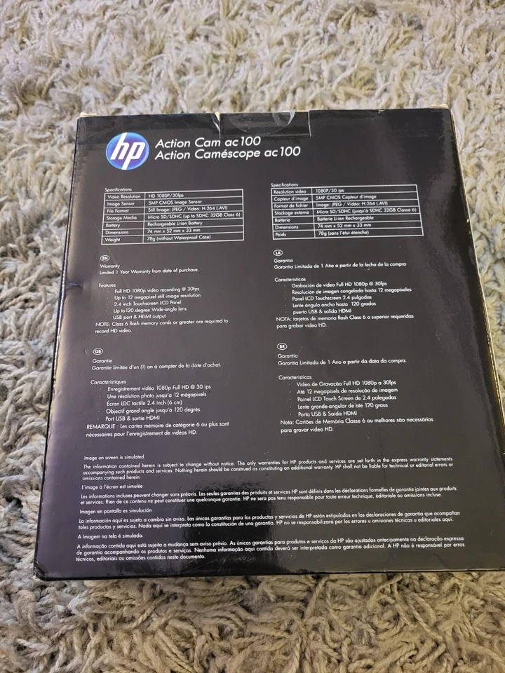 🔥🔥 WATERPROOF HP AC100 ACTION VIDEO CAM NIB - Image 3 of 4