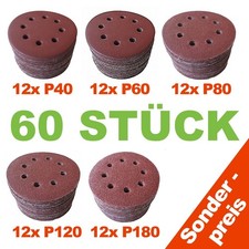 60 x Klett Schleifscheiben &Oslash; 115mm 8-Loch P40 / P60 / P80 / P120 / P180