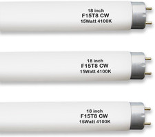 F15T8-CW 15 Watt Cool White,18" T8 RV Fluorescent Linear Tube Lamp,Replacement B