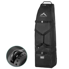 Soft-Sided Golf Travel Bag with Wheels - Heavy Duty 600D Polyester