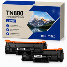TN880 Black Toner Cartridge 2Pack High Yield for Brother HL-L6200DW MFC-L6700DW