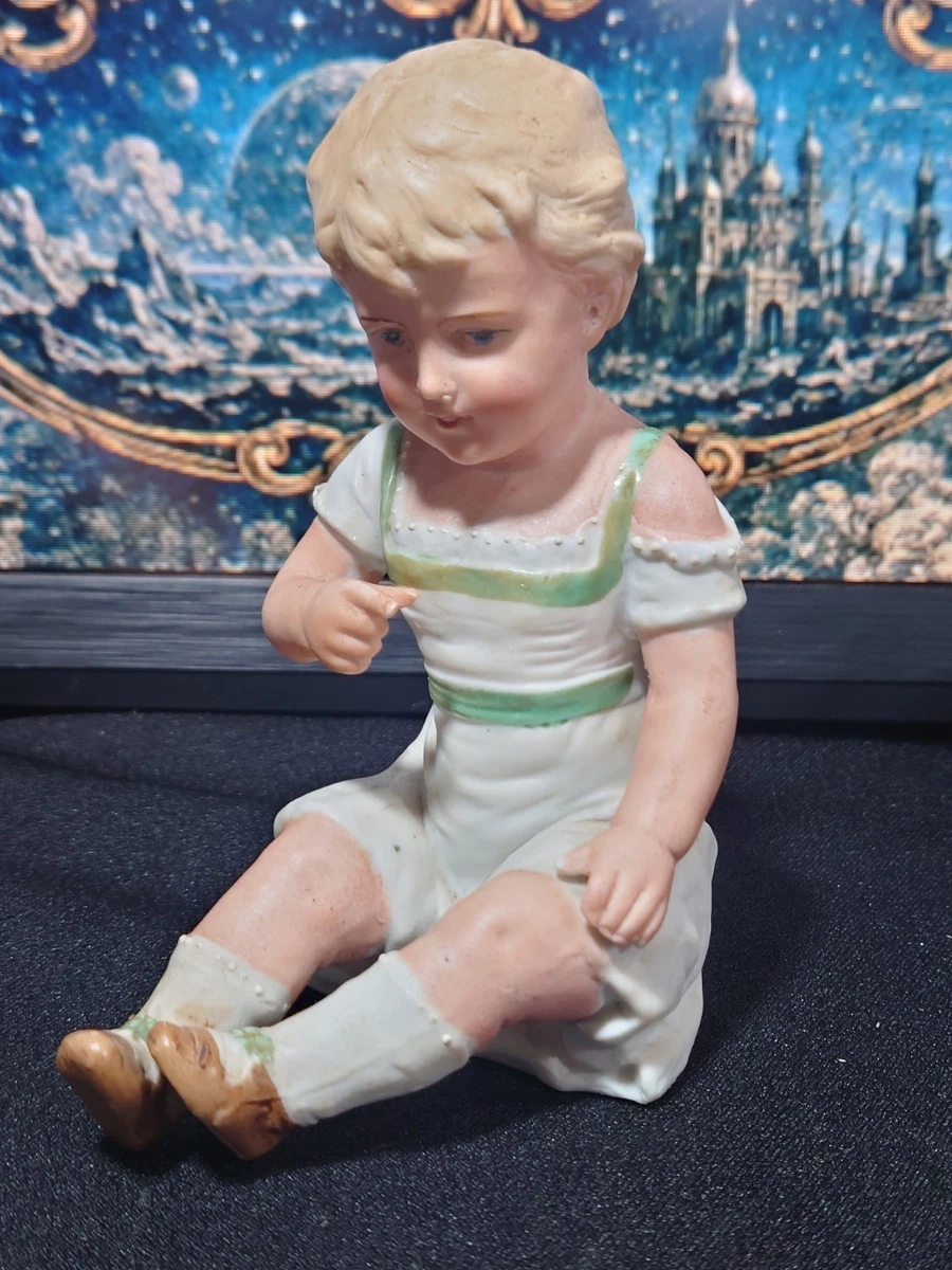 German Girl Figurine In Antique Ceramic & Porcelain Figurines for