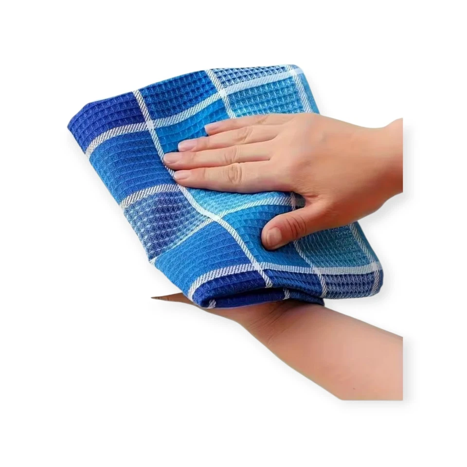 4 torchons Multicolore neufs coton 68 cm x 42 cm - Photo 3/4